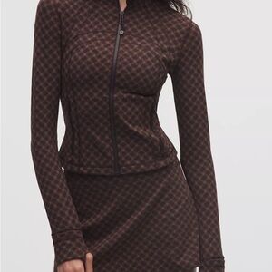 Viral Lululemon Define Cropped Jacket Jaquard (Sequoia Brown)